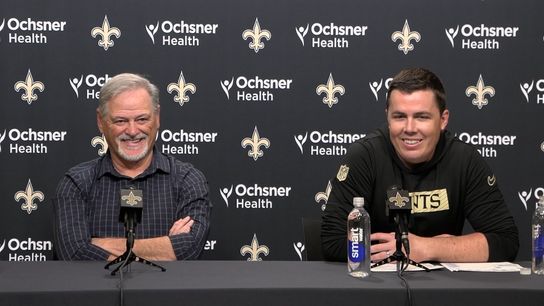Biggest takeaways from Saints’ postseason wrapup with Mickey Loomis, Kellen Moore. Photo by Adam Guttuso/NewOrleans.Football